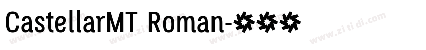 CastellarMT Roman字体转换